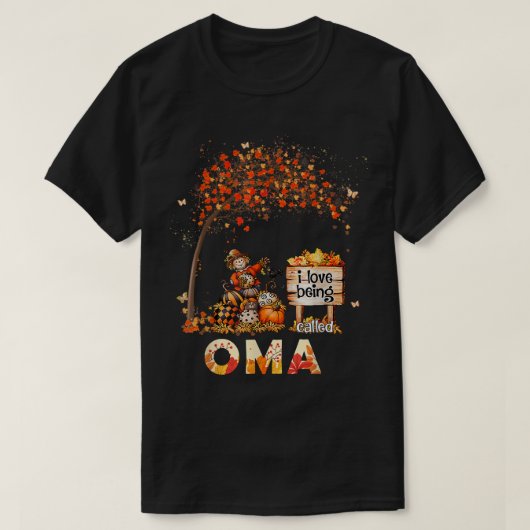 私は大間と呼ばれるのが大好き農家紅葉秋 Tシャツ (デザイン正面)