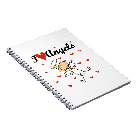 私は天使のTシャツおよびギフトを愛します ノートブック (右側)