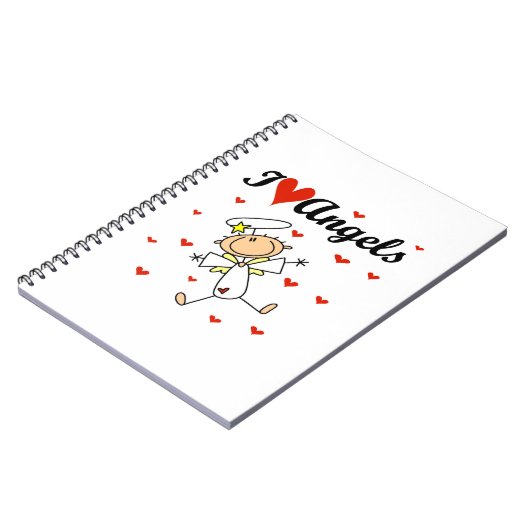 私は天使のTシャツおよびギフトを愛します ノートブック (左側)