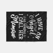 私は天使を天国に持っていて、彼女をミューと呼ぶ フリースブランケット (正面(横))