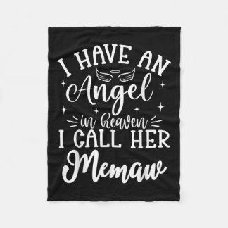 私は天使を天国に持っていて、彼女をミューと呼ぶ フリースブランケット