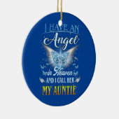私は天使を天国に持っている彼女を叔母と呼ぶ セラミックオーナメント (右)