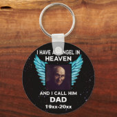 私は天使を天国に持って彼をパパと呼ぶ キーホルダー (正面)