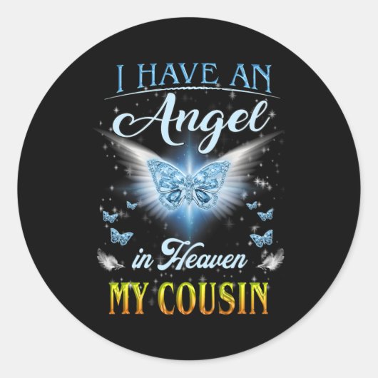 私は天使を天国に持って従兄弟失ったがいる ラウンドシール (正面)