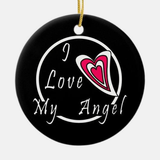 私は天使を愛している セラミックオーナメント (正面)