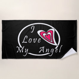 私は天使を愛している ビーチタオル