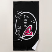 私は天使を愛している ビーチタオル (正面)