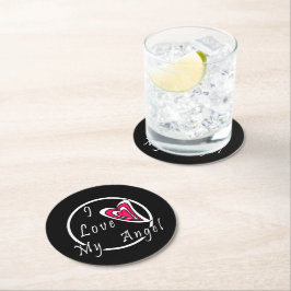 私は天使を愛している ラウンドペーパーコースター