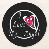 私は天使を愛している ラウンドペーパーコースター (正面)