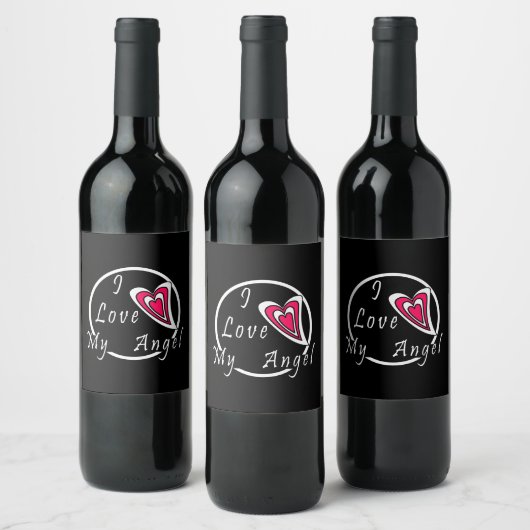 私は天使を愛している ワインラベル (ボトル)