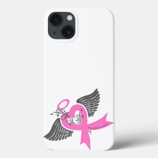 私は天使を抱えた（乳がん） Case-Mate iPhoneケース (裏面)