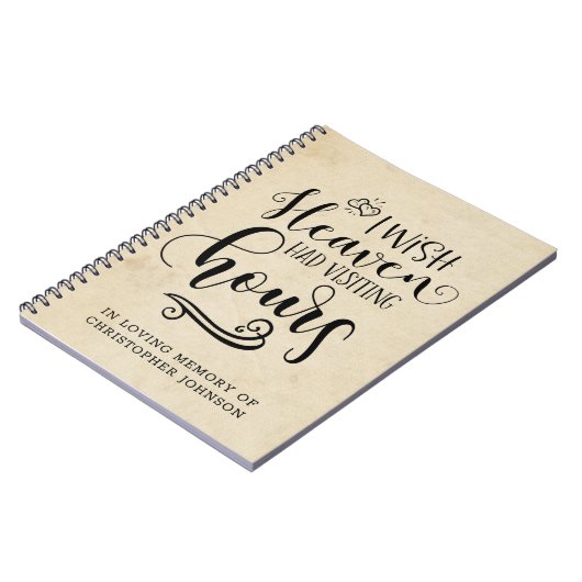 私は天国が…悲しみ記念ジャーナル ノートブック (左側)