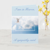 私は天国カード悔やみや弔慰 カード (黄色い花)