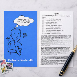 私は天国クイズ聖書チラシに行く