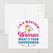 私は天気予報の女だ超大国とは ポストカード (正面/裏面)
