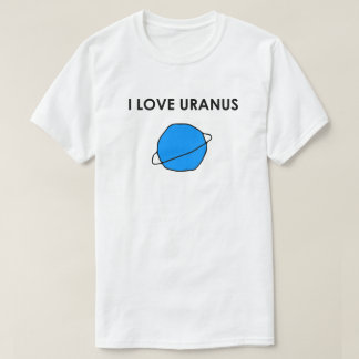 私は天王星ハート宇宙惑星天文学者の星を愛する Tシャツ
