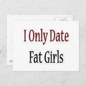 私は太った女の子としか付き合わない ポストカード (正面/裏面)