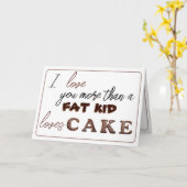 私は太った子供より愛してるケーキを愛してる…カード カード (黄色い花)