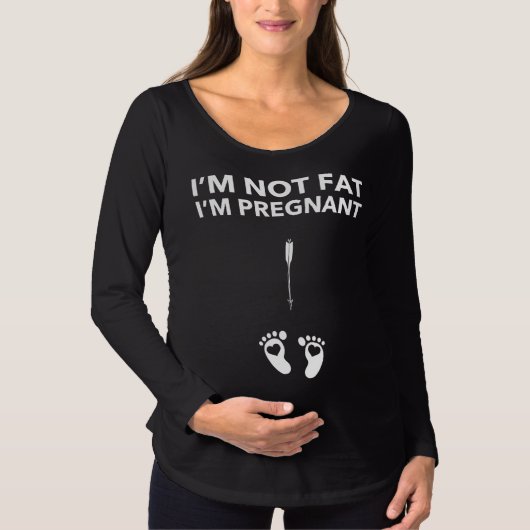私は太っていない妊娠している Tシャツ (正面)