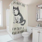 私は太っていない私はほんの少しハスキー ハスキー好き| シャワーカーテン (インサイチュ)