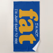 私は太っていない ビーチタオル (正面)