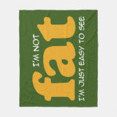 私は太っていない フリースブランケット (正面)