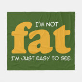 私は太っていない フリースブランケット (正面(横))