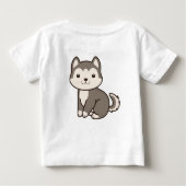 私は太っていない。私はほんの少しハスキーだ。ベビーロンパース ベビーTシャツ (裏面)