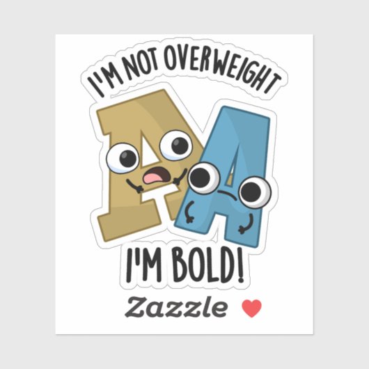 私は太りすぎではない私ははっきりしたフォントプおもしろいン シール (シート)