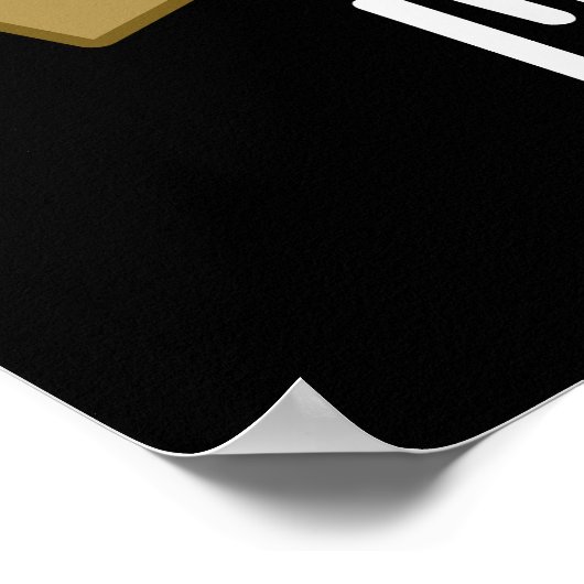 私は太り過ぎではない私ははっきりしたフォントプおもしろいン・ダークBG ポスター (角)