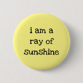 私は太陽の光の太陽イエロー 缶バッジ (正面)