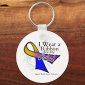 私は夫のためにリボンを衣服 – 膀胱がん キーホルダー (正面)