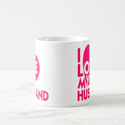 私は夫のための私の夫ロマンチックな愛引用文を愛します コーヒーマグカップ (中央)