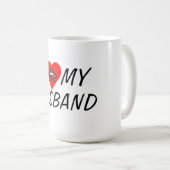 私は夫のマグカップが大好きだ コーヒーマグカップ (正面右)