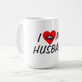 私は夫のマグカップが大好きだ コーヒーマグカップ (正面左)