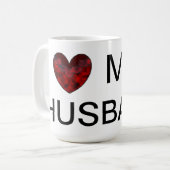 私は夫のマグカップが大好きだ コーヒーマグカップ (正面左)
