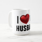 私は夫のマグバレンタインデーの贈り物アイディア コーヒーマグカップ (正面左)