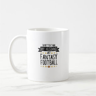 私は夫より優れているファンタジーサッカー室 コーヒーマグカップ
