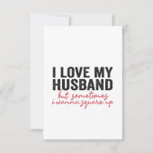 私は夫を愛しているが、時には振り上げたい サンキューカード (正面)
