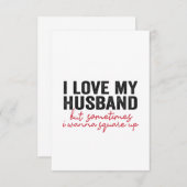 私は夫を愛しているが、時には振り上げたい サンキューカード (正面/裏面)
