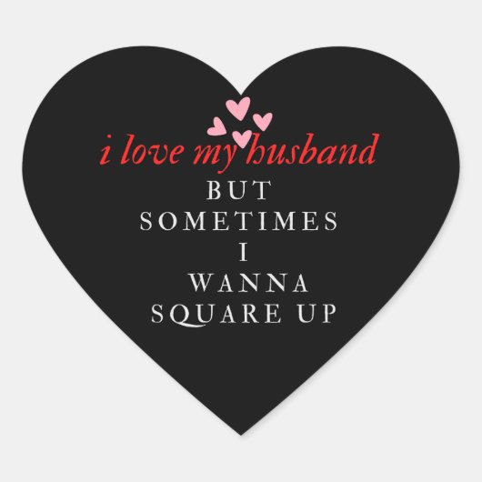 私は夫を愛しているが、時には振り上げたい ハートシール (正面)