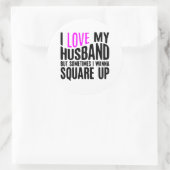 私は夫を愛しているが、時には振り上げたい ラウンドシール (バッグ)