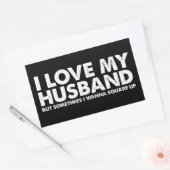 私は夫を愛しているが、時には振り上げたい 長方形シール (封筒)