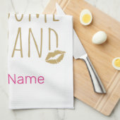 私は夫素晴らしの結婚記念日が好き キッチンタオル (四つ折り)