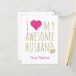 私は夫素晴らしの結婚記念日が好き シーズンポストカード