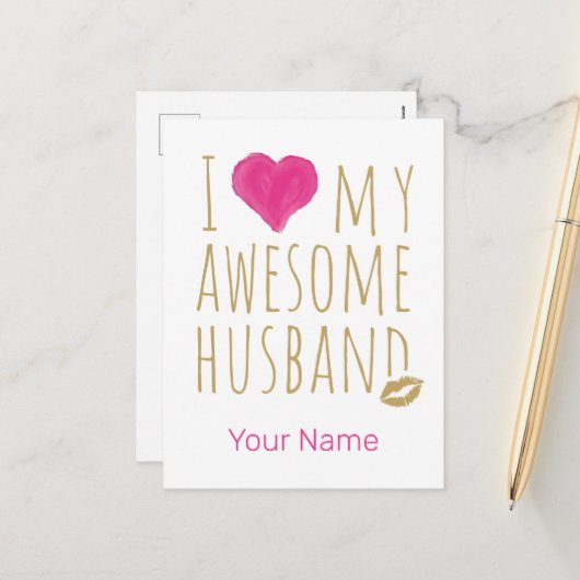 私は夫素晴らしの結婚記念日が好き シーズンポストカード (正面/裏面インサイチュ)