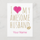 私は夫素晴らしの結婚記念日が好き シーズンポストカード (正面)