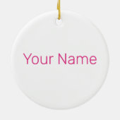 私は夫素晴らしの結婚記念日が好き セラミックオーナメント (裏面)