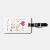 私は夫素晴らしの結婚記念日が好き ラゲッジタグ (正面横)