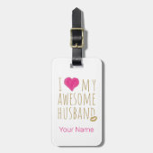 私は夫素晴らしの結婚記念日が好き ラゲッジタグ (正面縦)